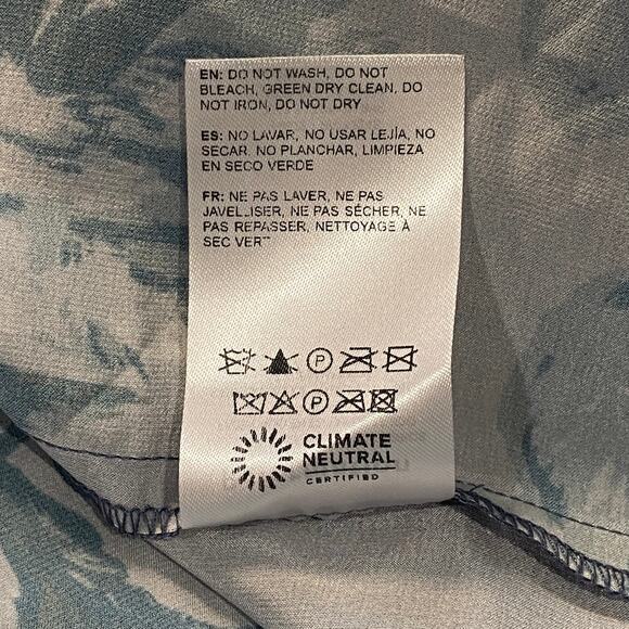 Reformation Frankie Silk Dress Trieste Border - Picture 9 of 12